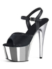 High Heel Sexy Sandalen Split Color PU Leder Round Toe Knöchelriemen Plattform Sexy Sandalen