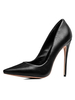 High Heels aus im Slip-On Style in SchwarzArbeit Pumps 12cm mit Stilettos für Damen