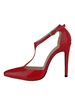 High Heels aus Lack-PU mit T-Bändern