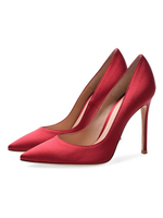 High Heels Burgund Satin Pointed Toe Pumps Damenschuhe für die Arbeit