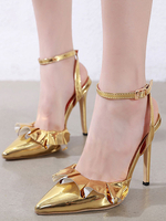 High Heels der Frau mit spitzen Zehen Pumps Stiletto Heel Gold Schuhe