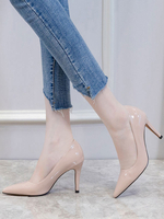 High Heels mit spitzen Zehen und Stöckelabsatz der Frau Simple Low-Tops Red