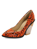 High Heels Pointed Toe Pumps mit Schlangenmuster und speziell geformten Schuhen in Übergröße