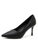 High Heels Pointetto Heel mit spitzen Zehen Elegante schwarze Stöckelschuhe aus PU-Leder