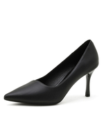 High Heels Pointetto Heel mit spitzen Zehen Elegante schwarze Stöckelschuhe aus PU-Leder