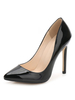 High Heels Schwarz PU Leder Spitz Damen Schuhe