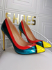 High Heels Slip-On Spitze Zehen Artwork Stiletto Heel Classic Plus Size Gelb Stiletto Pumps