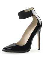 High Heels Slip-On Spitze Zehen Stiletto Absatz Pailletten Sexy Vintage Black Schuhe