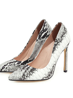 High Heels Spitzschuh Pumpen Schlange drucken Stiletto Plus Size Schuhe