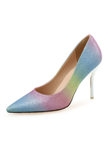 Hoch Heel Sandale 2020 Damen Offener Zeh Slip On Pumpen Glitter Party Schuhe