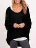 Hoch niedrig Pullover Damen in Schwarz