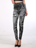 Hoch taillierte Leggings Stretchy Jeans wie Frauen unten