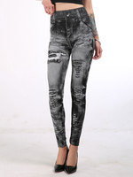 Hoch taillierte Leggings Stretchy Jeans wie Frauen unten