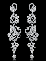 Hochzeit Anweisung Ohrringe Strass Frauen durchbohrt Brautschmuck