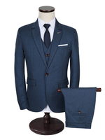 Hochzeit Anzug Bräutigam gemischten Baumwollen für Hochzeit mit Schlitz in der Mitte und Überzieher&Hose&und Weste