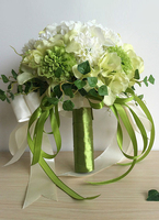 Hochzeit Blume Blumenstrauß Wald grün Hand Krawatte Seide Blume Brautstrauß