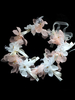 Hochzeit Blume Krone Set 2 Stück rosa Seide Blumen Handgelenk Corsage und Kopfbedeckung