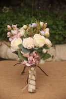 Hochzeit Blumen Blumenstrauß Hand gebunden Bögen Jeweled Braut Seidenblumen