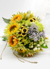 Hochzeit Blumen Blumenstrauß Hand gebunden Braut Seidenblumen In Waldgrün