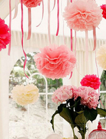 Hochzeit Blumen Dekoration Blume Ball Ball 5 Stück Papier