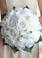 Hochzeit Blumenstrauß in Weiß