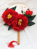 Hochzeit Bouquet Red chinesischen Stil Brautstrauß Zubehör Hochzeit Bevorzugungen Seide Fan Party Geschenk