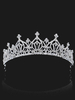 Hochzeit Braut Krone Tiara Silber Prinzessin Kopfschmuck Strass Royal Haarschmuck