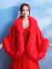 Hochzeit Cape Angorawolle in Rot