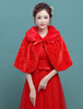 Hochzeit Cape Angorawolle in Rot