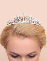 Hochzeit Diadem Kopfschmuck Silberlegierung brillante Strass Braut Haar Accessoires