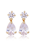 Hochzeit Drop Ohrringe Zirkonia Princess White Bridal Schmuck