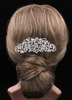 Hochzeit Haar Kamm Silber-Legierung Strass Haarschmuck