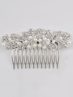 Hochzeit Haar Kämme Perlen Kopfschmuck Silber Strass Perlen Braut Haar Zubehör