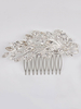Hochzeit Haar Kämme Silber Kopfschmuck Strass Perlen Braut Haar Zubehör