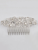 Hochzeit Haar Kämme Silber Kopfschmuck Strass Perlen Braut Haar Zubehör