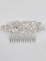 Hochzeit Haar Kämme Silber Kopfschmuck Strass Perlen Braut Haar Zubehör