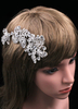 Hochzeit Haar kämmt Strass Silber-Legierung lange Braut Haarschmuck