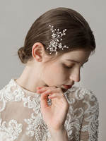 Hochzeit Haar Pin Silber Strass Kopfschmuck Braut Haarschmuck