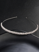 Hochzeit Haarband Silber Strass Perlen Braut Kopfschmuck
