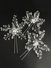 Hochzeit Haarnadel Kopfschmuck Transparent Kristall Legierung Braut Haarschmuck 3 Stück