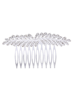 Hochzeit Haarschmuck Silber Strass Braut Kamm