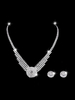 Hochzeit Halskette Set Silber Ohrstecker und Halskette Strass Brautschmuck Set