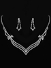Hochzeit Halskette Set Silber Strass Perlen müde Brautschmuck Set