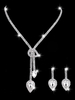 Hochzeit Halskette Set Silber Strass Sweetheart Anhänger Brautschmuck Set