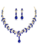 Hochzeit Halsketten Blue Heart Shaped Strass Hochzeit Halskette