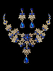 Hochzeit Halsketten Blue Heart Shaped Strass Hochzeit Halskette