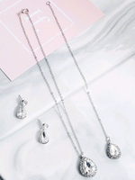 Hochzeit Halsketten Silber Silber Birnenförmige Strass Hochzeit Halskette