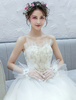 Hochzeit Handschuhe Blumen Handgelenk Länge Handschuhe Tüll Rüschen Brauthandschuhe