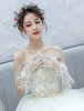 Hochzeit Handschuhe Elfenbein Perlen Applique Handgelenk Länge Rüschen Braut Accessoires