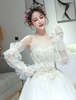 Hochzeit Handschuhe Tüll Rüschen Perlen bestickt Elfenbein Arm Länge Braut Accessoires